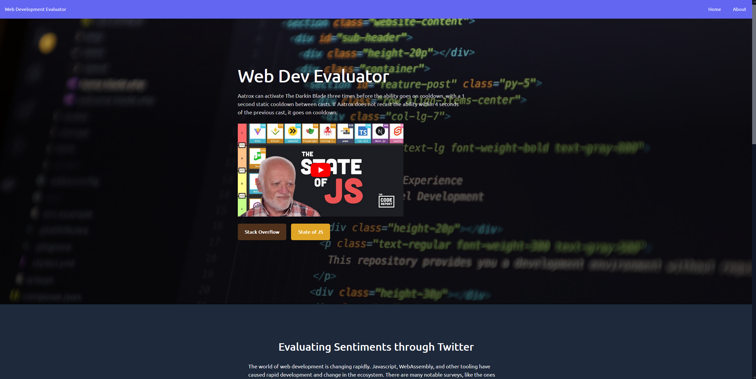 web dev evaluator